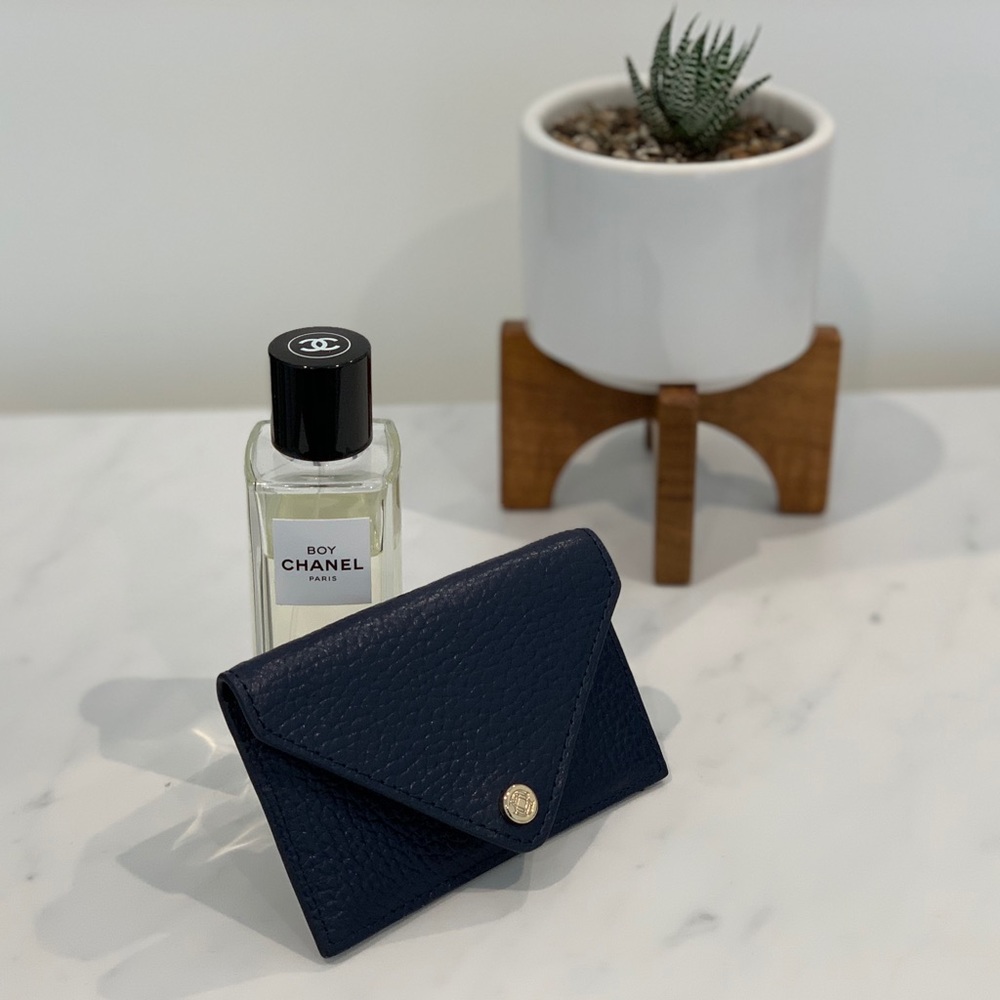 Dagne Dover Navy Blue Leather Card Case $45 OBO